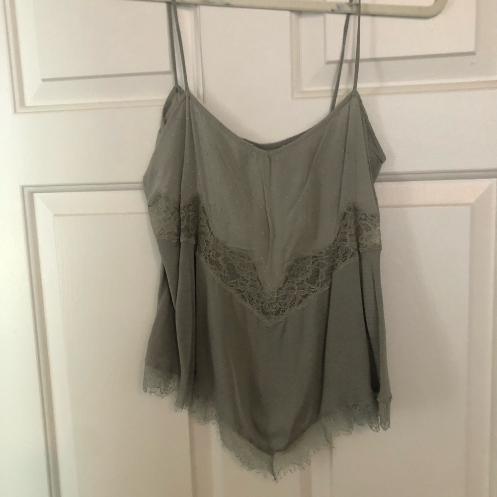 Free People Green Camisole Top